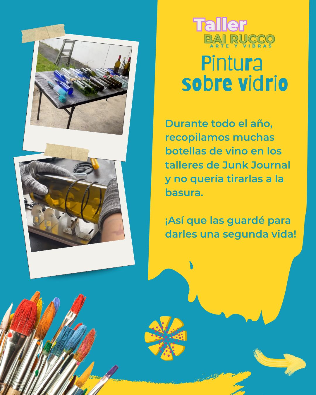 7 de junio: Aniversario Bai Rucco- Pintura sobre vidrio
