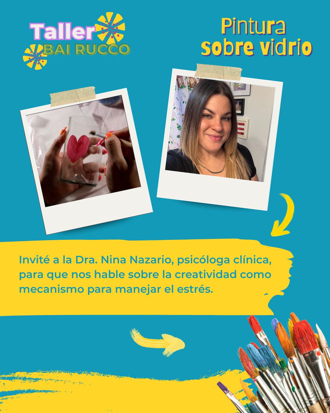 7 de junio: Aniversario Bai Rucco- Pintura sobre vidrio