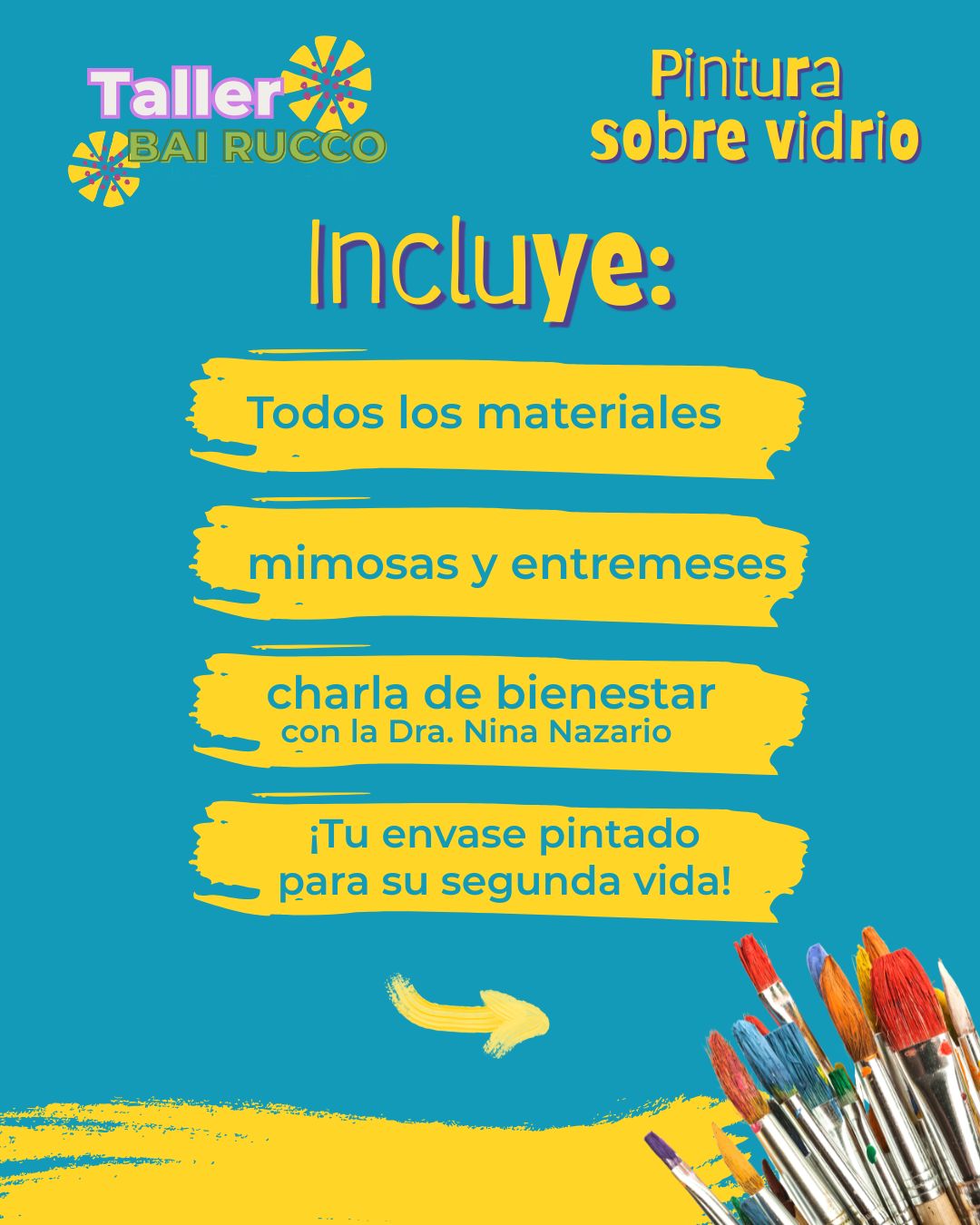 7 de junio: Aniversario Bai Rucco- Pintura sobre vidrio