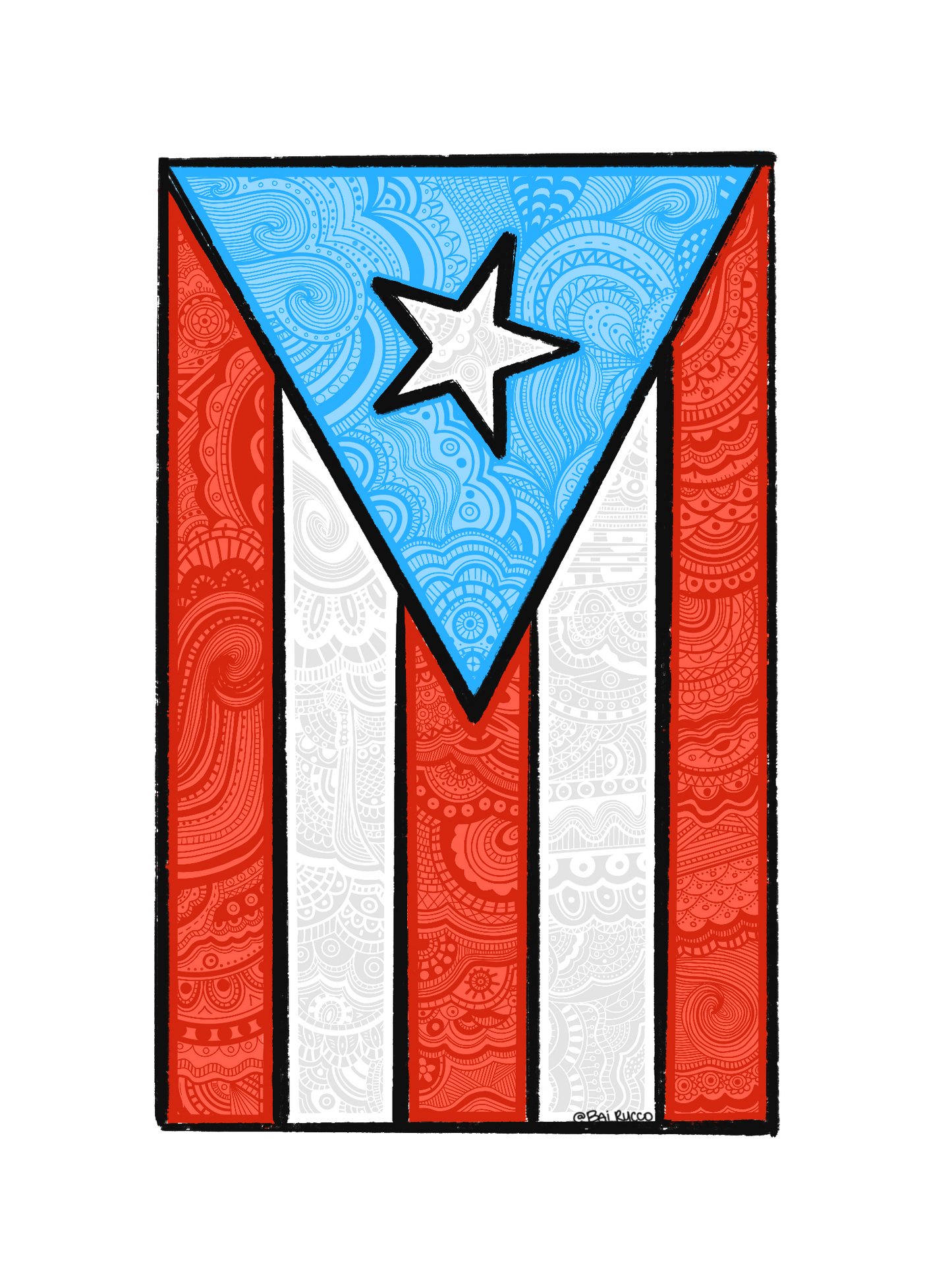 Sticker Bandera PR