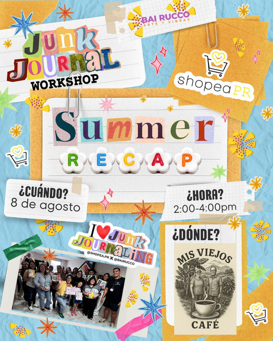 8 de agosto: Junk Journal Workshop en Mis Viejos Café, Ponce