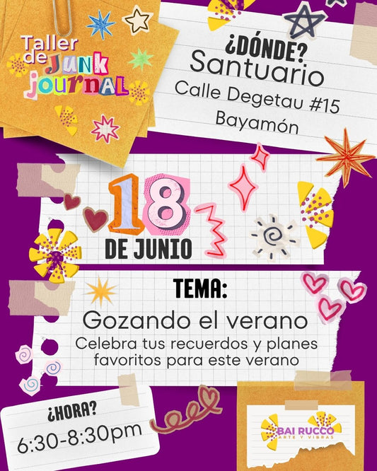 18 de junio: Taller de Junk Journal - Gozando el verano